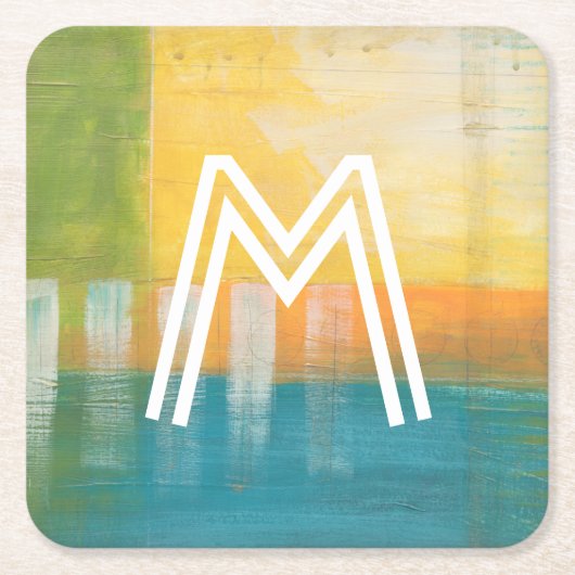 モノグラム | Citrus Fields I スクエアペーパーコースター (正面)