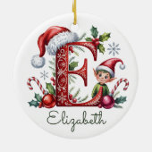 モノグラム E エルフ クリスマス オーナメント (裏面)