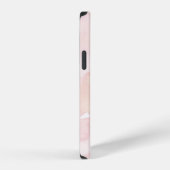 モノグラム E 手書き風 ゴールド 水彩 花柄 iPhoneケース (右側面)