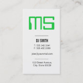 モノグラム| Electronic 名刺 (正面)