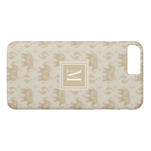 モノグラム Elephant Khki Caravan Pattern Case-Mate iPhoneケース (裏面(横))