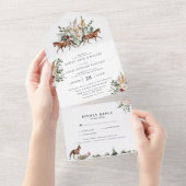 モノグラム | Equestrian English Manor 結婚's オールインワン招待状 (貼ってはがせる)