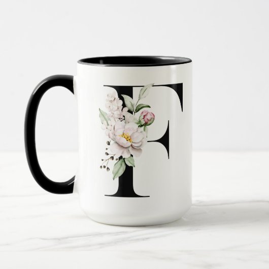 モノグラム F コーヒーマグ マグカップ (左)
