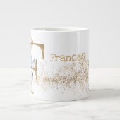 モノグラム「F」ジャンボマグスープアイスクリーム ジャンボコーヒーマグカップ (正面)