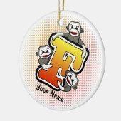 モノグラム F ソックモンキー セラミックオーナメント (左)