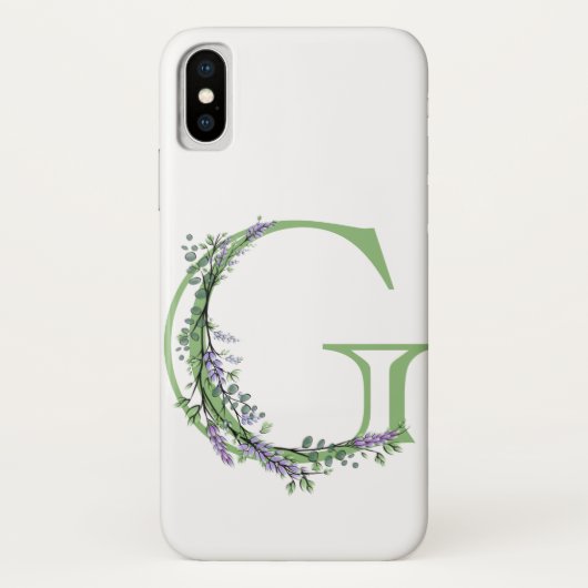 モノグラム G ラベンダー ユーカリptus Case-Mate iPhoneケース (裏面)