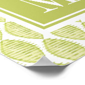 モノグラム | Hygge花のパターン ポスター (角)