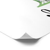 モノグラム I ラベンダー ユーカリのベビールーム  ポスター (角)