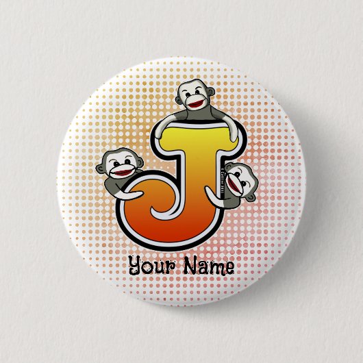 モノグラム J ソックモンキー ピンバッジ (正面)