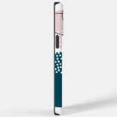 モノグラム K ティール オレンジ ボホ アブストラクトアート Case-Mate iPhoneケース (裏面 / 右)