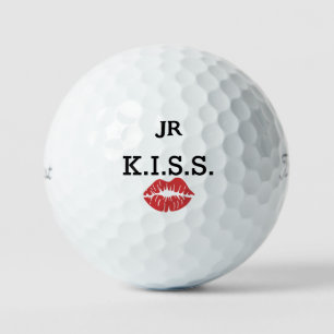 モノグラム K.I.S.S. 赤い唇付き ゴルフボール