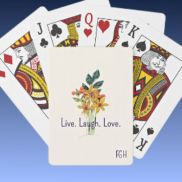 モノグラム Live Laugh Love ペーパー・クイリング・フラワー トランプ