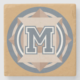 モノグラム"M"のイニシャル ストーンコースター