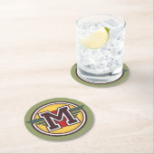 モノグラム「M」イニシャル ラウンドペーパーコースター (インサイチュ)