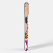 モノグラム M ゴールド ラメ ピンク ファンタジー 雨の雫 Case-Mate iPhoneケース (裏面 / 右)