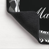 モノグラム- MOUSEPAD-ZEBRAのストライプのデザイン マウスパッド (コーナー)