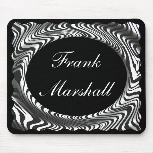 モノグラム- MOUSEPAD-ZEBRAのストライプのデザイン マウスパッド (正面)