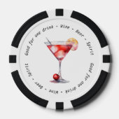 モノグラム Mr Mrs コスモ ドリンクバウチャー ウェディング ポーカーチップ (正面)