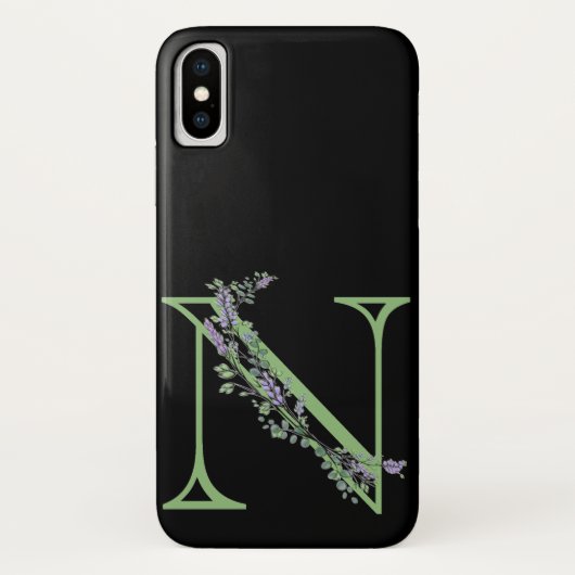 モノグラム N ラベンダー ユーカリ Case-Mate iPhoneケース (裏面)