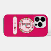 モノグラム P フラワー iPhoneケース (裏面横)