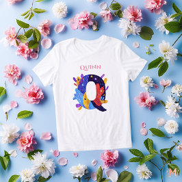 モノグラム - Qの文字を使ったアートな誕生日ギフト トライブレンドTシャツ