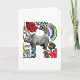 モノグラム"R"のメッセージカード ノートカード