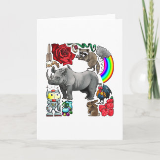 モノグラム"R"のメッセージカード ノートカード