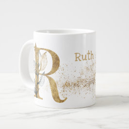 モノグラム「R」ジャンボマグスープアイスクリーム ジャンボコーヒーマグカップ