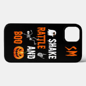 モノグラム Shake,Rattle,Boo 楽しいスケルトン ハロウィン Case-Mate iPhoneケース (裏面 (横))