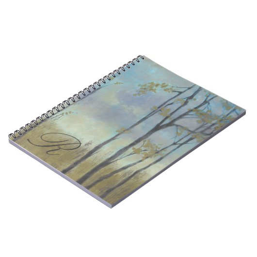 モノグラム | Tree-Line Wheat Grass I ノートブック (左側)