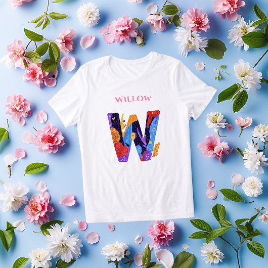 モノグラム - Wの文字 太字で芸術的な誕生日ギフト トライブレンドＴシャツ