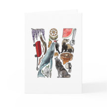 モノグラム"W"のメッセージカード