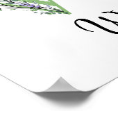 モノグラム W ラベンダー ユーカリ ポスター  nursery (角)