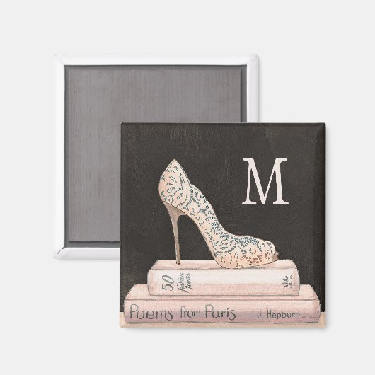 モノグラム | Wild Apple |ハイエレガントヒールファッション マグネット (正面/裏面)