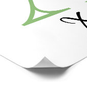 モノグラム X ラベンダー ユーカリ ポスター  ベビーコーナー (角)