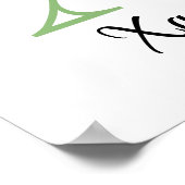 モノグラム X ラベンダー ユーカリ ポスター ベビーコーナー (角)