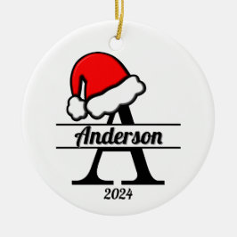 モノグラムAファミリー | 両面 セラミックオーナメント