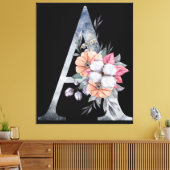 モノグラムAフローラ キャンバスプリント (インサイチュ (リビング))