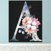 モノグラムAフローラ キャンバスプリント (インサイチュ (ウッドフロア))