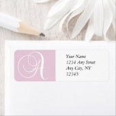 モノグラムA差出人住所ラベルピンク ラベル (インサイチュ)