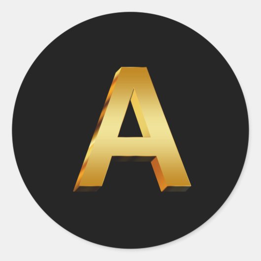 モノグラムA金ゴールド ラウンドシール (正面)