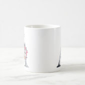 モノグラムA フラワーブルー水彩コーヒーマグ コーヒーマグカップ (中央)