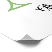 モノグラムA ラベンダー ユーカリのベビー ルーム ポスター (角)