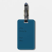 モノグラムBコバルトウォーターカラーフラワーラゲージタグ ラゲッジタグ (裏面縦)