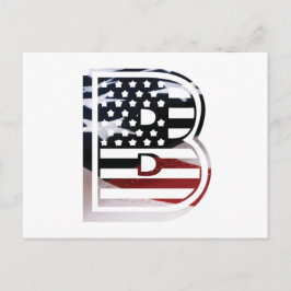 モノグラムB米国国旗 ポストカード