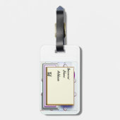モノグラムB荷物タグ名住所電話番号 ラゲッジタグ (裏面縦)