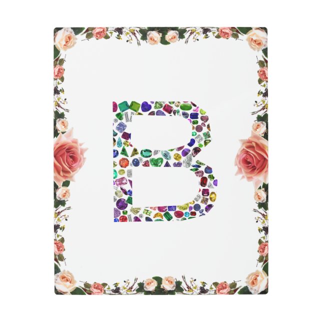 モノグラムB メタルプリント (正面)