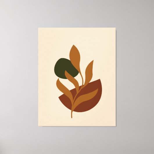 モノグラムBohoで引き伸ばしキャンバス印モダン刷 キャンバスプリント (正面)