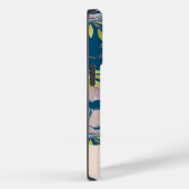 モノグラムBohoと美しいネイビーブルーとピンク Case-Mate iPhoneケース (裏面 / 右)