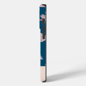 モノグラムBohoと美しいネイビーブルーとピンク Case-Mate iPhoneケース (裏面 / 左)